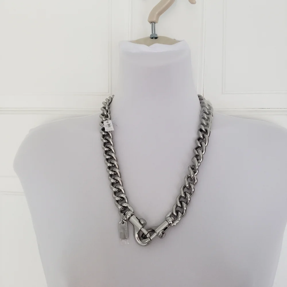 Coach Chunky Silvertone Shoulder Replacement Chain strap Purse decor Accent 23" - Picture 11 of 11